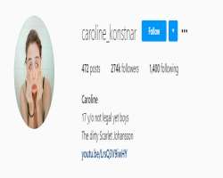 Calorine managed to have 274 followers on her Instagram page.